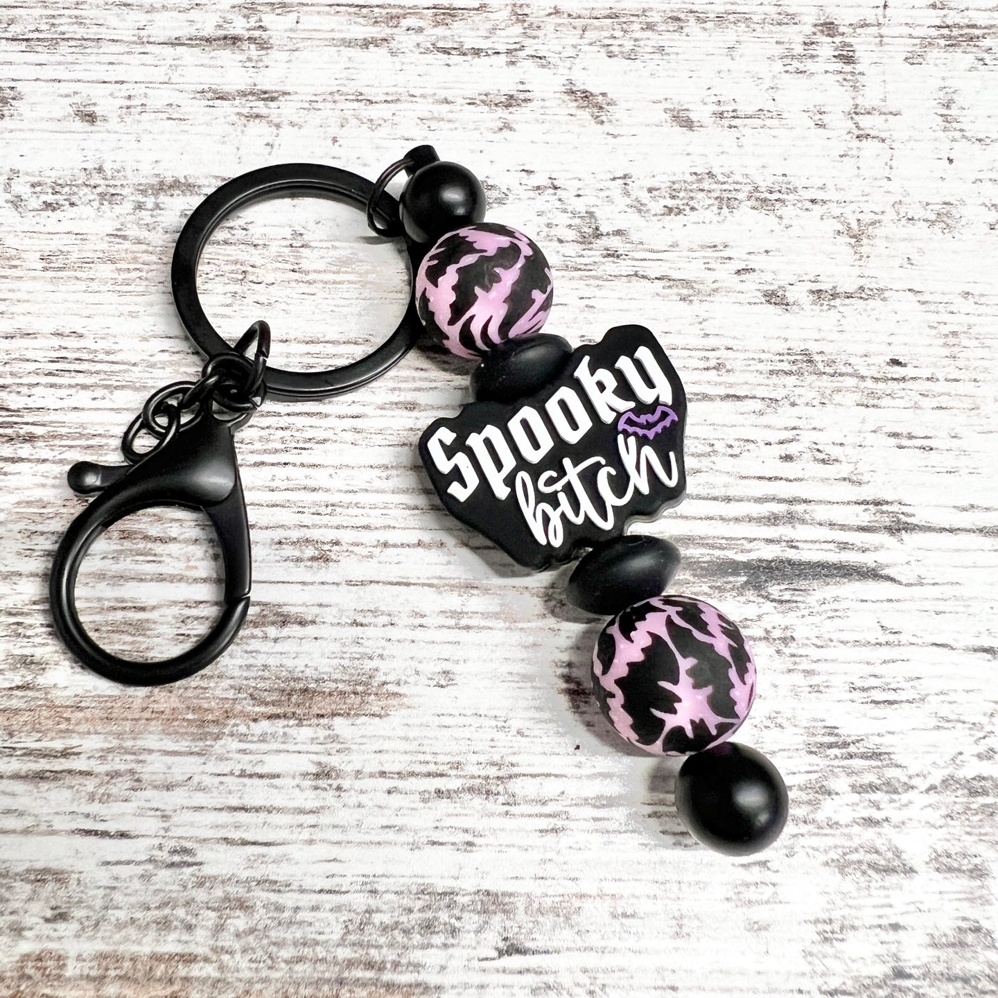 Spooky B***h Black Keychain Bar